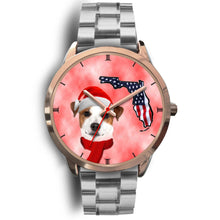 Load image into Gallery viewer, Cute Jack Russell Terrier On Christmas Florida Wrist Watch-Free Shipping