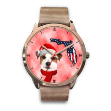 Load image into Gallery viewer, Cute Jack Russell Terrier On Christmas Florida Wrist Watch-Free Shipping