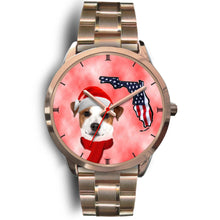 Load image into Gallery viewer, Cute Jack Russell Terrier On Christmas Florida Wrist Watch-Free Shipping