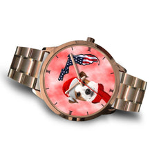 Load image into Gallery viewer, Cute Jack Russell Terrier On Christmas Florida Wrist Watch-Free Shipping