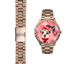 Load image into Gallery viewer, Cute Jack Russell Terrier On Christmas Florida Wrist Watch-Free Shipping