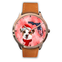 Load image into Gallery viewer, Cute Jack Russell Terrier On Christmas Florida Wrist Watch-Free Shipping