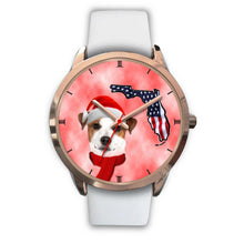 Load image into Gallery viewer, Cute Jack Russell Terrier On Christmas Florida Wrist Watch-Free Shipping
