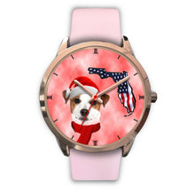 Load image into Gallery viewer, Cute Jack Russell Terrier On Christmas Florida Wrist Watch-Free Shipping