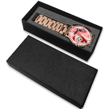 Load image into Gallery viewer, Cute Maltese On Christmas Florida Golden Wrist Watch-Free Shipping