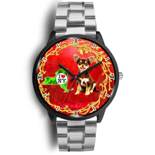 Load image into Gallery viewer, Chihuahua ON Red New York Christmas Special Wrist Watch-Free Shipping