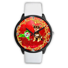 Load image into Gallery viewer, Chihuahua ON Red New York Christmas Special Wrist Watch-Free Shipping