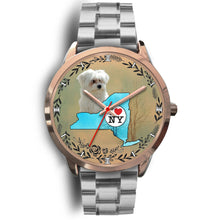 Load image into Gallery viewer, Cute Maltese Dog New York Christmas Special Wrist Watch-Free Shipping