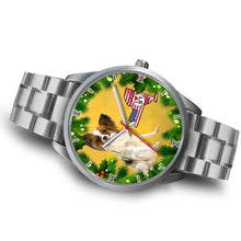 Load image into Gallery viewer, Cute Papillon Dog New York Christmas Special Wrist Watch-Free Shipping