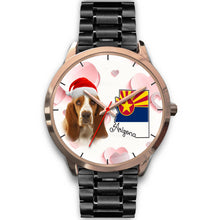 Load image into Gallery viewer, Basset Hound On Christmas Arizona Golden Wrist Watch-Free Shipping