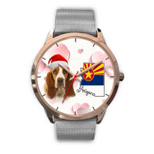 Load image into Gallery viewer, Basset Hound On Christmas Arizona Golden Wrist Watch-Free Shipping