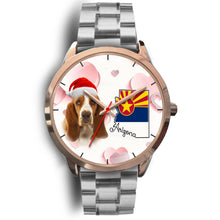 Load image into Gallery viewer, Basset Hound On Christmas Arizona Golden Wrist Watch-Free Shipping