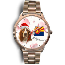 Load image into Gallery viewer, Basset Hound On Christmas Arizona Golden Wrist Watch-Free Shipping