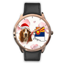 Load image into Gallery viewer, Basset Hound On Christmas Arizona Golden Wrist Watch-Free Shipping