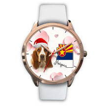 Load image into Gallery viewer, Basset Hound On Christmas Arizona Golden Wrist Watch-Free Shipping