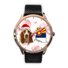 Load image into Gallery viewer, Basset Hound On Christmas Arizona Golden Wrist Watch-Free Shipping