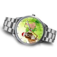 Load image into Gallery viewer, Cute Basset Hound On Christmas Alabama Silver Wrist Watch-Free Shipping