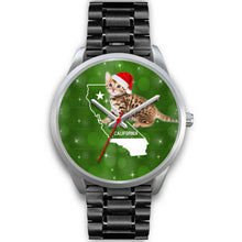 Load image into Gallery viewer, Cute Bengal Cat California Christmas Special Wrist Watch-Free Shipping