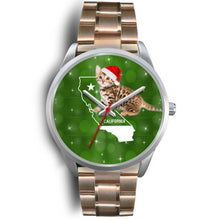 Load image into Gallery viewer, Cute Bengal Cat California Christmas Special Wrist Watch-Free Shipping