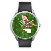 Load image into Gallery viewer, Cute Bengal Cat California Christmas Special Wrist Watch-Free Shipping