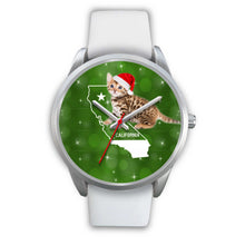 Load image into Gallery viewer, Cute Bengal Cat California Christmas Special Wrist Watch-Free Shipping