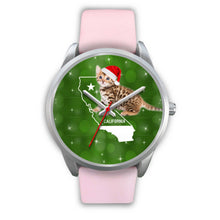 Load image into Gallery viewer, Cute Bengal Cat California Christmas Special Wrist Watch-Free Shipping