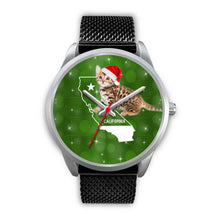 Load image into Gallery viewer, Cute Bengal Cat California Christmas Special Wrist Watch-Free Shipping