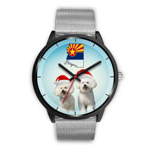 Load image into Gallery viewer, Cute Bichon Frise On Christmas Arizona Wrist Watch-Free Shipping