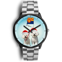 Load image into Gallery viewer, Cute Bichon Frise On Christmas Arizona Wrist Watch-Free Shipping