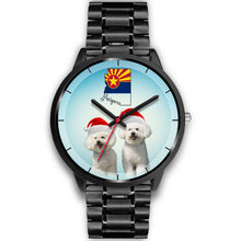 Load image into Gallery viewer, Cute Bichon Frise On Christmas Arizona Wrist Watch-Free Shipping