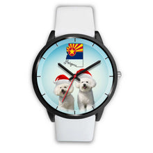 Load image into Gallery viewer, Cute Bichon Frise On Christmas Arizona Wrist Watch-Free Shipping