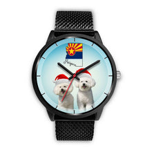Load image into Gallery viewer, Cute Bichon Frise On Christmas Arizona Wrist Watch-Free Shipping