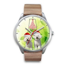 Load image into Gallery viewer, Cute Bichon Frise On Christmas Alabama Wrist Watch-Free Shipping