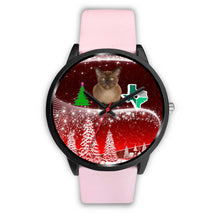 Load image into Gallery viewer, Burmese Cat Texas Christmas Special Wrist Watch-Free Shipping