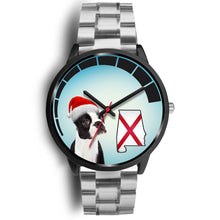 Load image into Gallery viewer, Boston Terrier On Christmas Alabama Wrist Watch-Free Shipping