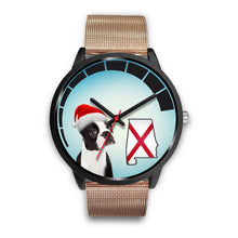 Load image into Gallery viewer, Boston Terrier On Christmas Alabama Wrist Watch-Free Shipping