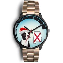 Load image into Gallery viewer, Boston Terrier On Christmas Alabama Wrist Watch-Free Shipping