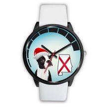 Load image into Gallery viewer, Boston Terrier On Christmas Alabama Wrist Watch-Free Shipping