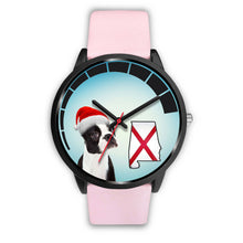 Load image into Gallery viewer, Boston Terrier On Christmas Alabama Wrist Watch-Free Shipping