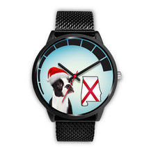 Load image into Gallery viewer, Boston Terrier On Christmas Alabama Wrist Watch-Free Shipping