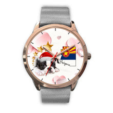 Load image into Gallery viewer, Boston Terrier On Christmas Arizona Golden Wrist Watch-Free Shipping