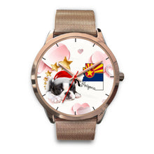Load image into Gallery viewer, Boston Terrier On Christmas Arizona Golden Wrist Watch-Free Shipping
