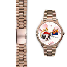 Load image into Gallery viewer, Boston Terrier On Christmas Arizona Golden Wrist Watch-Free Shipping