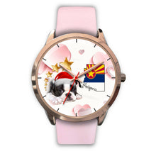 Load image into Gallery viewer, Boston Terrier On Christmas Arizona Golden Wrist Watch-Free Shipping