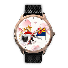 Load image into Gallery viewer, Boston Terrier On Christmas Arizona Golden Wrist Watch-Free Shipping