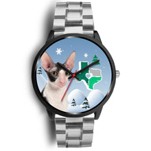 Load image into Gallery viewer, Cornish Rex Cat Texas Christmas Special Wrist Watch-Free Shipping