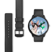 Load image into Gallery viewer, Cornish Rex Cat Texas Christmas Special Wrist Watch-Free Shipping