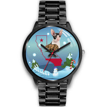 Load image into Gallery viewer, Cornish Rex Cat California Christmas Special Wrist Watch-Free Shipping