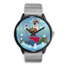 Load image into Gallery viewer, Cornish Rex Cat California Christmas Special Wrist Watch-Free Shipping