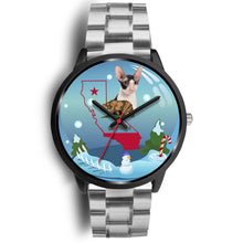 Load image into Gallery viewer, Cornish Rex Cat California Christmas Special Wrist Watch-Free Shipping